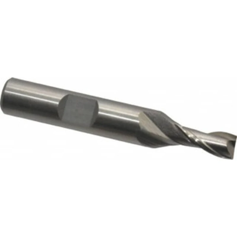 Value Collection 1/4, 1/2 LOC, 3/8 Shank Diam, 2-5/16 OAL, 2 Flute, Cobalt Square End Mill Single End, Uncoated, Spir...