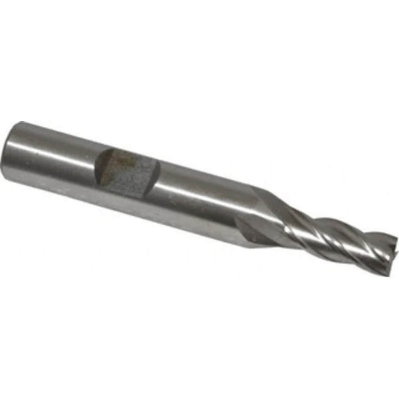 Value Collection 1/4, 5/8 LOC, 3/8 Shank Diam, 2-7/16 OAL, 4 Flute, Cobalt Square End Mill Single End, Uncoated, Spir...