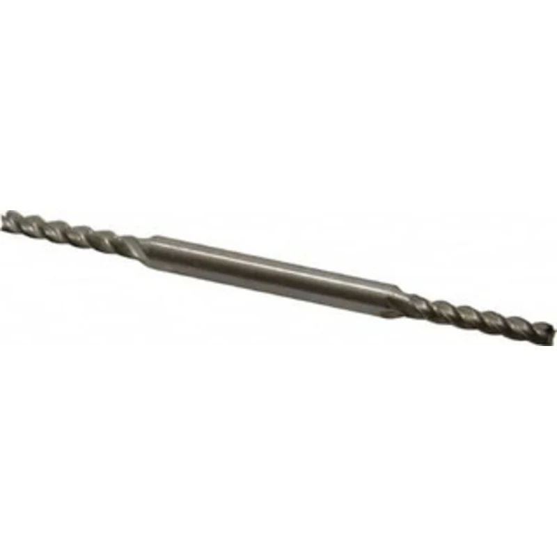 Value Collection 1/8, 3/4 LOC, 3/16 Shank Diam, 3-1/8 OAL, 4 Flute, High Speed Steel Square End Mill Double End, Unco...