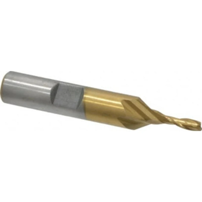 Value Collection 1/8, 3/8 LOC, 3/8 Shank Diam, 2-5/16 OAL, 2 Flute, High Speed Steel Square End Mill Single End, TiN ...