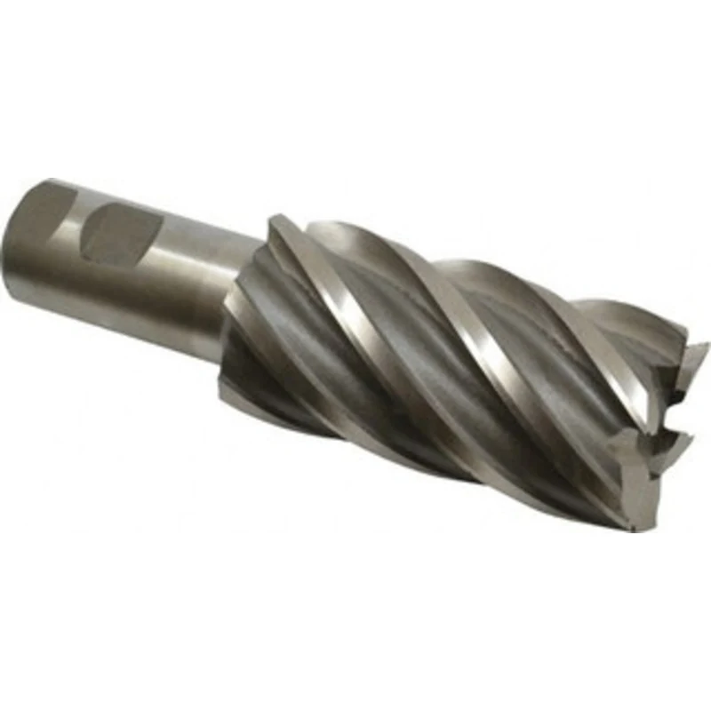 Value Collection 2, 4 LOC, 1-1/4 Shank Diam, 6-1/2 OAL, 6 Flute, High Speed Steel Square End Mill Single End, Uncoate...