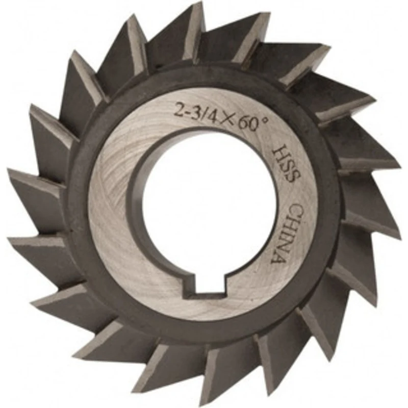 Value Collection 2-3/4 x 1/2 60 High Speed Steel Single-Angle Cutter Oxide Finish, Left Hand Cut, 1 Arbor Hole Diam, ...
