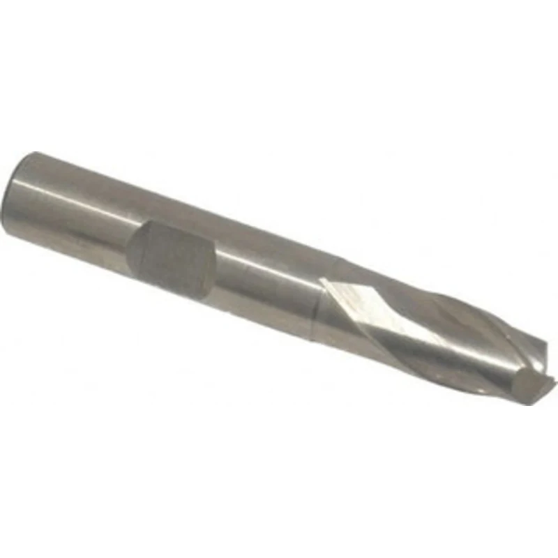 Value Collection 23/64, 9/16 LOC, 3/8 Shank Diam, 2-3/8 OAL, 2 Flute, High Speed Steel Square End Mill Single End, Un...