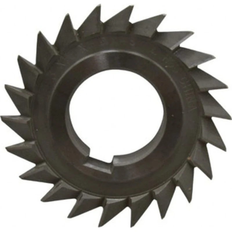 Value Collection 3 x 1/2 45 High Speed Steel Single-Angle Cutter Oxide Finish, Left Hand Cut, 1-1/4 Arbor Hole Diam, ...