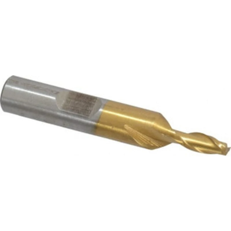 Value Collection 3/16, 7/16 LOC, 3/8 Shank Diam, 2-5/16 OAL, 2 Flute, High Speed Steel Square End Mill Single End, Ti...