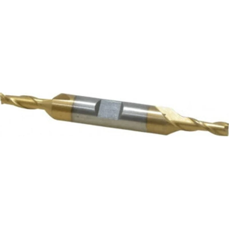 Value Collection 3/16, 7/16 LOC, 3/8 Shank Diam, 3-1/8 OAL, 2 Flute, High Speed Steel Square End Mill Double End, TiN...