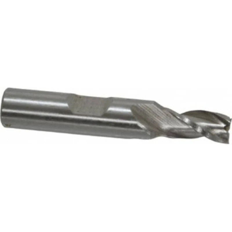 Value Collection 3/16, 9/32 LOC, 1/4 Shank Diam, 1-11/32 OAL, 3 Flute, Cobalt Square End Mill Single End, Uncoated, S...