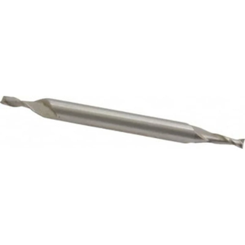 Value Collection 3/32, 9/32 LOC, 3/16 Shank Diam, 2-1/4 OAL, 2 Flute, Cobalt Square End Mill Double End, Uncoated, Sp...