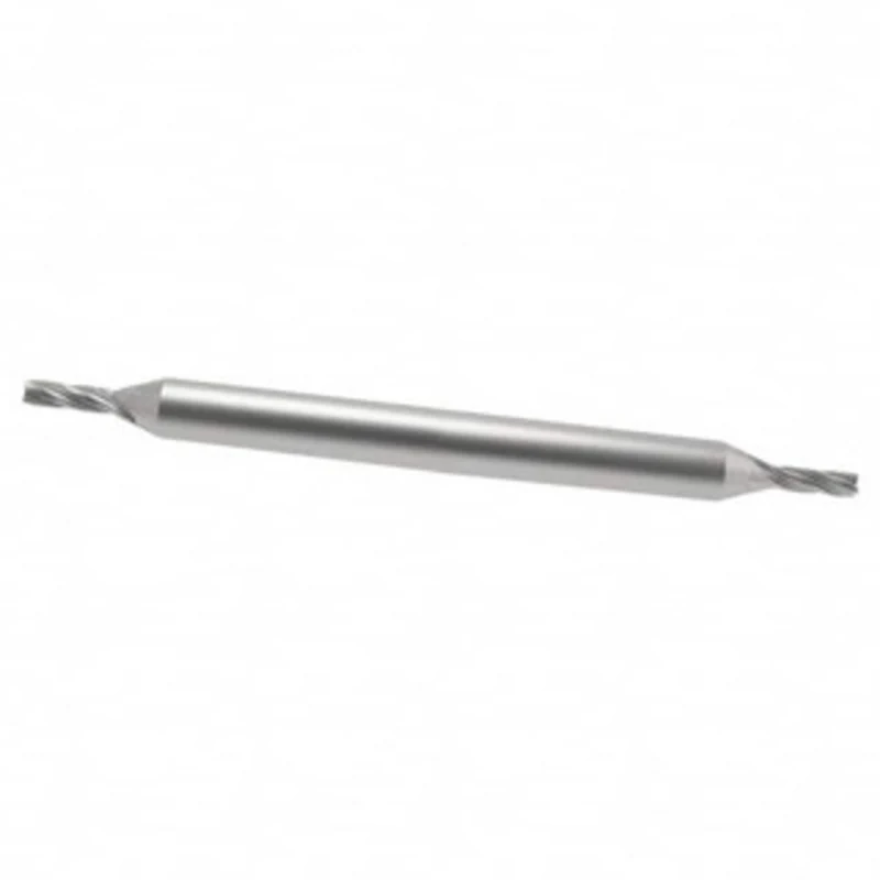 Value Collection 3/32, 9/32 LOC, 3/16 Shank Diam, 2-1/4 OAL, 4 Flute, Cobalt Square End Mill Double End, Uncoated, Sp...