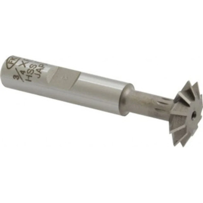 Value Collection 3/4 3/4 Cut Diam, 3/16 Cut Width, 3/8 Shank, Cobalt Double-Angle Cutter Uncoated, 2-3/8 OAL SWC0660C...