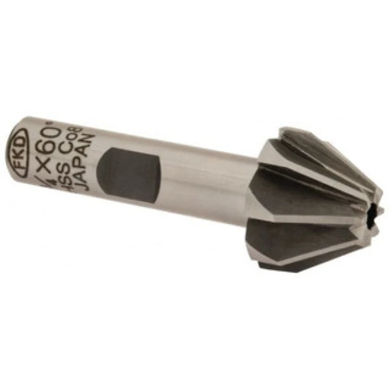 Value Collection 3/4 Large x 5/16 Small Diam, 17/32 Width of Cut, 60 Included Angle, Cobalt Face Angle Cutter 3/8 Sha...