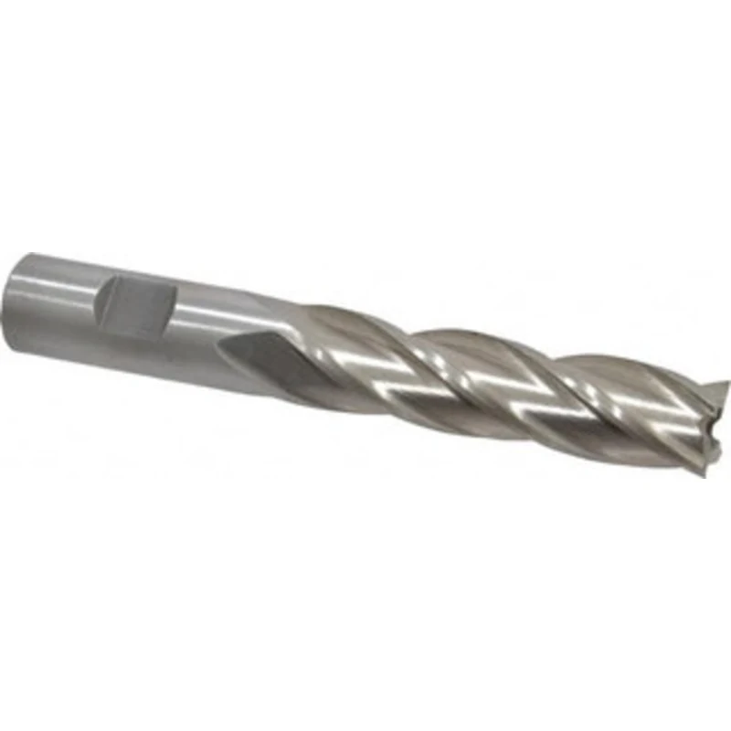 Value Collection 3/4, 3 LOC, 3/4 Shank Diam, 5-1/4 OAL, 4 Flute, High Speed Steel Square End Mill Single End, Uncoate...