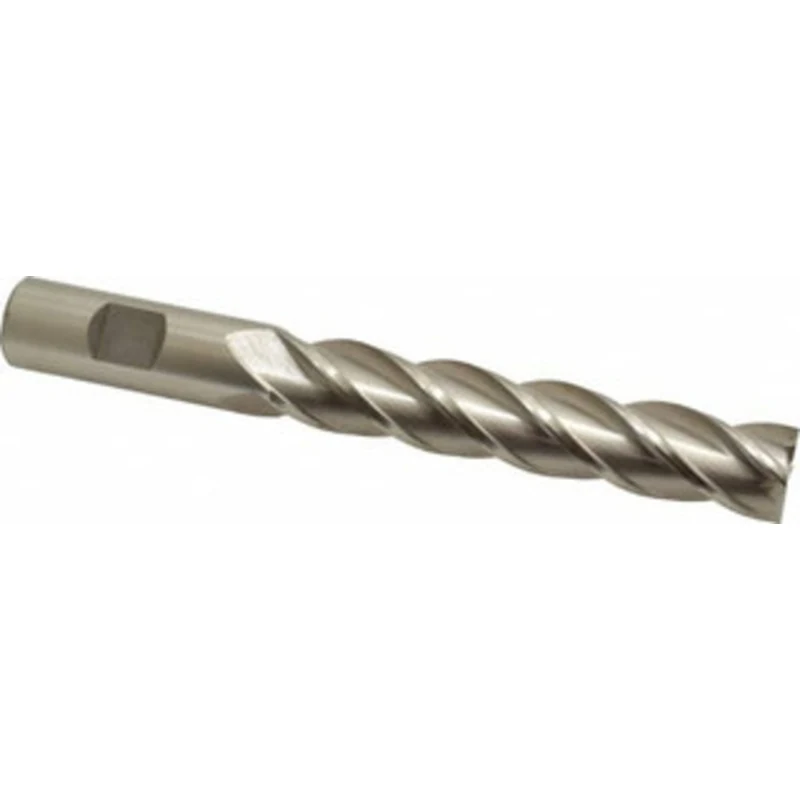 Value Collection 3/4, 4 LOC, 3/4 Shank Diam, 6-1/4 OAL, 4 Flute, Cobalt Square End Mill Single End, Uncoated, Spiral ...
