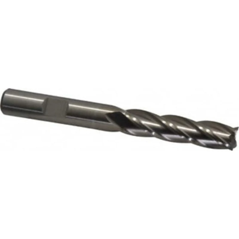 Value Collection 3/8, 1-1/2 LOC, 3/8 Shank Diam, 3-1/4 OAL, 4 Flute, High Speed Steel Square End Mill Single End, Unc...