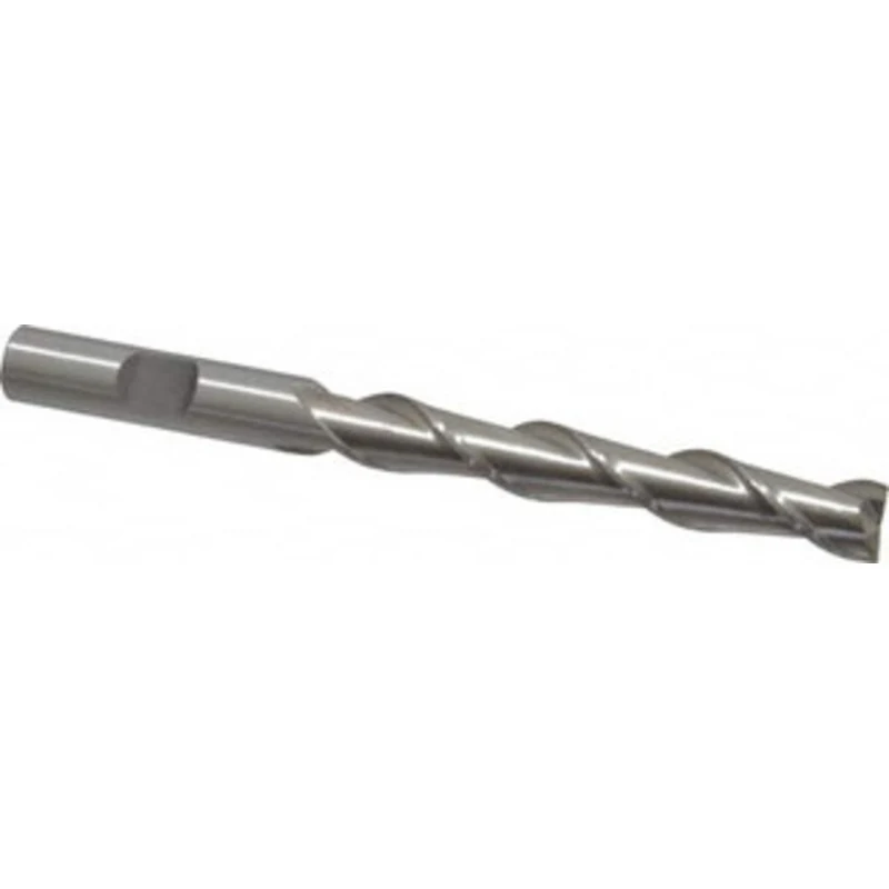 Value Collection 3/8, 2-1/2 LOC, 3/8 Shank Diam, 4-1/4 OAL, 2 Flute, High Speed Steel Square End Mill Single End, Unc...