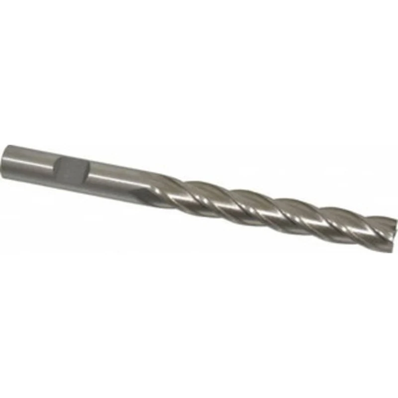 Value Collection 3/8, 2-1/2 LOC, 3/8 Shank Diam, 4-1/4 OAL, 4 Flute, High Speed Steel Square End Mill Single End, Unc...