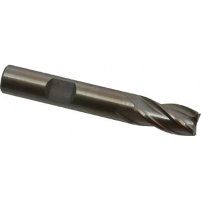 Value Collection 3/8, 3/4 LOC, 3/8 Shank Diam, 2-1/2 OAL, 4 Flute, Cobalt Square End Mill Single End, Uncoated, Spira...