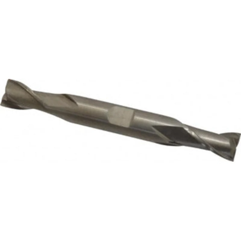 Value Collection 3/8, 9/16 LOC, 3/8 Shank Diam, 3-1/8 OAL, 2 Flute, High Speed Steel Square End Mill Double End, Unco...