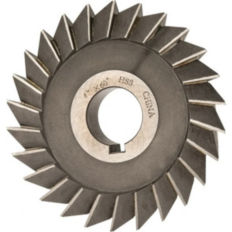 Value Collection 4 x 3/4 60 High Speed Steel Single-Angle Cutter Oxide Finish, Left Hand Cut, 1 Arbor Hole Diam, Arbo...