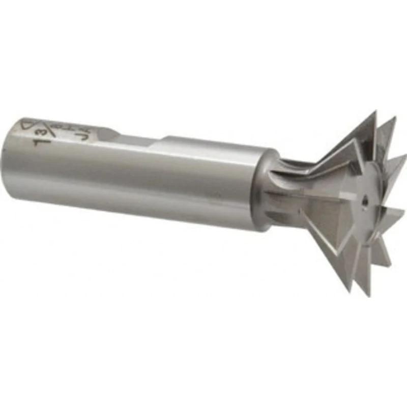 Value Collection 45 1-3/8 Cut Diam, 9/16 Cut Width, High Speed Steel Dovetail Cutter 5/8 Shank Diam, 2-5/16 Shank Len...