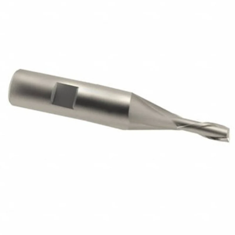 Value Collection 4mm, 7/16 LOC, 3/8 Shank Diam, 2-5/16 OAL, 2 Flute, Cobalt Square End Mill Single End, Uncoated, Spi...