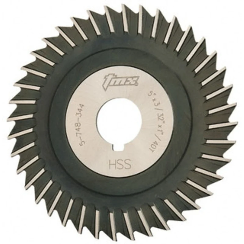 Value Collection 5 Diam x 3/32 Thick Straight Tooth Side Chip Saw 1 Arbor Hole Diam, High Speed Steel, Uncoated, 40 T...