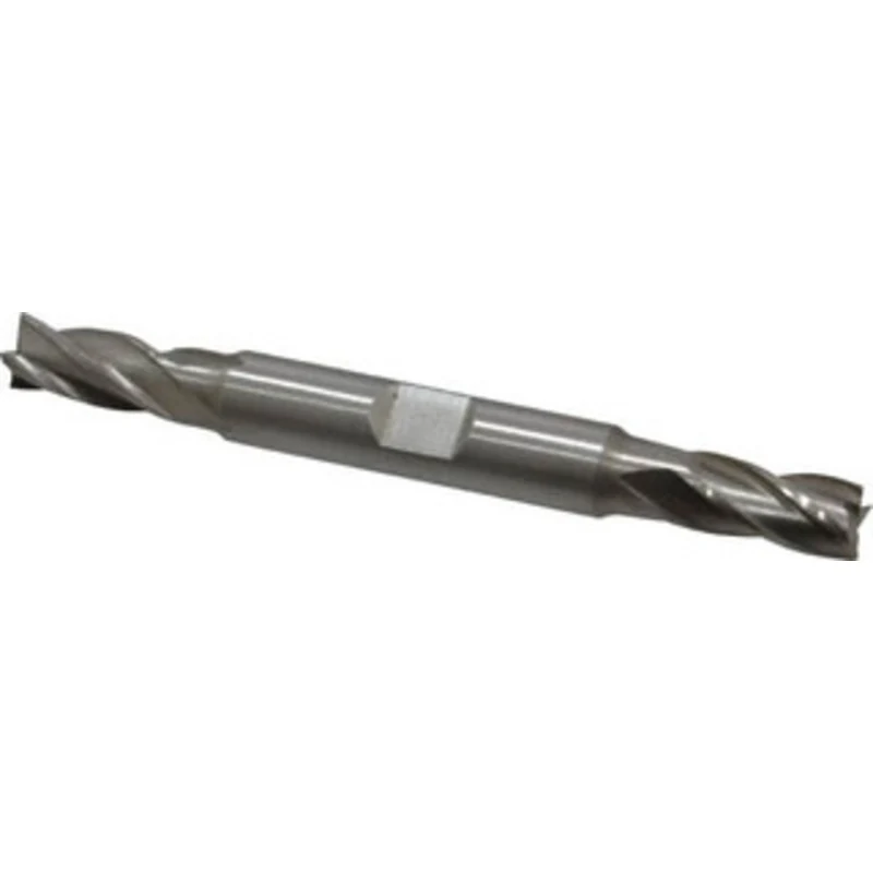 Value Collection 5/16, 3/4 LOC, 3/8 Shank Diam, 3-1/2 OAL, 4 Flute, High Speed Steel Square End Mill Double End, Unco...