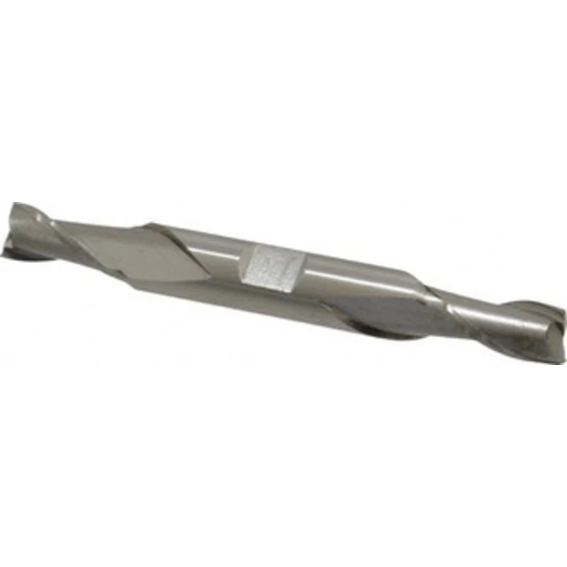 Value Collection 5/16, 9/16 LOC, 3/8 Shank Diam, 3-1/8 OAL, 2 Flute, High Speed Steel Square End Mill Double End, Unc...