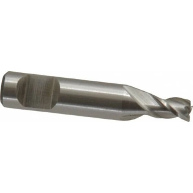 Value Collection 5/32, 1/4 LOC, 1/4 Shank Diam, 1-9/32 OAL, 3 Flute, Cobalt Square End Mill Single End, Uncoated, Spi...