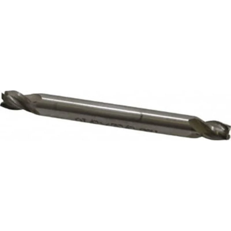 Value Collection 5/32, 1/4 LOC, 3/16 Shank Diam, 2 OAL, 4 Flute, High Speed Steel Square End Mill Double End, Uncoate...