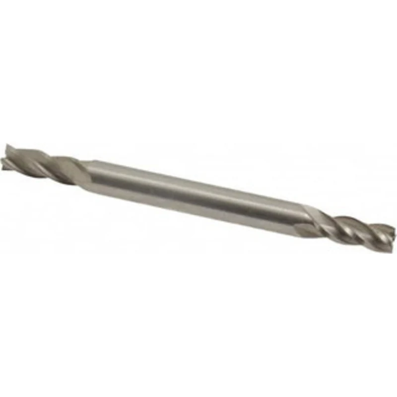 Value Collection 5/32, 7/16 LOC, 3/16 Shank Diam, 2-1/4 OAL, 4 Flute, High Speed Steel Square End Mill Double End, Un...