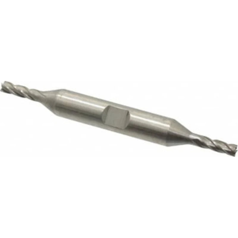 Value Collection 5/32, 7/16 LOC, 3/8 Shank Diam, 3-1/8 OAL, 4 Flute, High Speed Steel Square End Mill Double End, Unc...