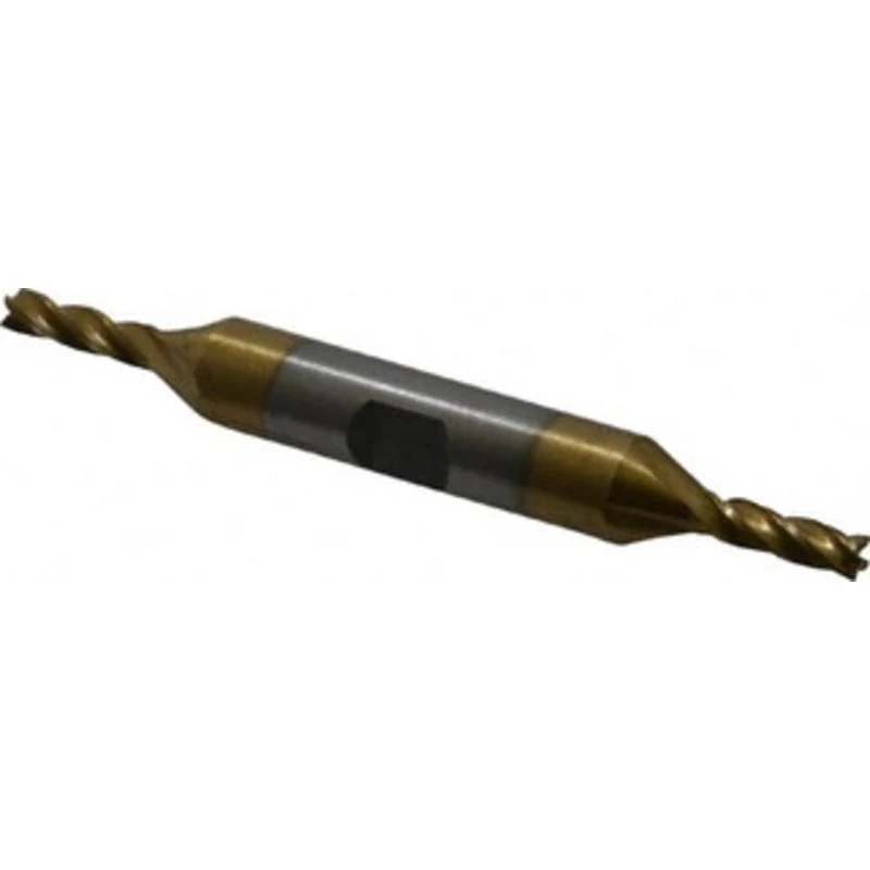 Value Collection 5/32, 7/16 LOC, 3/8 Shank Diam, 3-1/8 OAL, 4 Flute, High Speed Steel Square End Mill Double End, TiN...