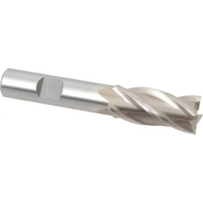 Value Collection 5/8, 1-3/8 LOC, 1/2 Shank Diam, 3-3/8 OAL, 4 Flute, Cobalt Square End Mill Single End, Uncoated, Spi...