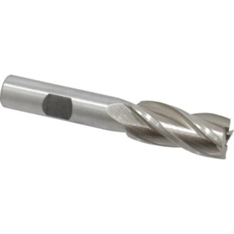 Value Collection 5/8, 1-3/8 LOC, 1/2 Shank Diam, 3-3/8 OAL, 4 Flute, High Speed Steel Square End Mill Single End, Unc...