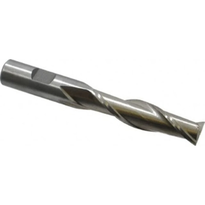 Value Collection 5/8, 2-1/2 LOC, 5/8 Shank Diam, 4-5/8 OAL, 2 Flute, High Speed Steel Square End Mill Single End, Unc...