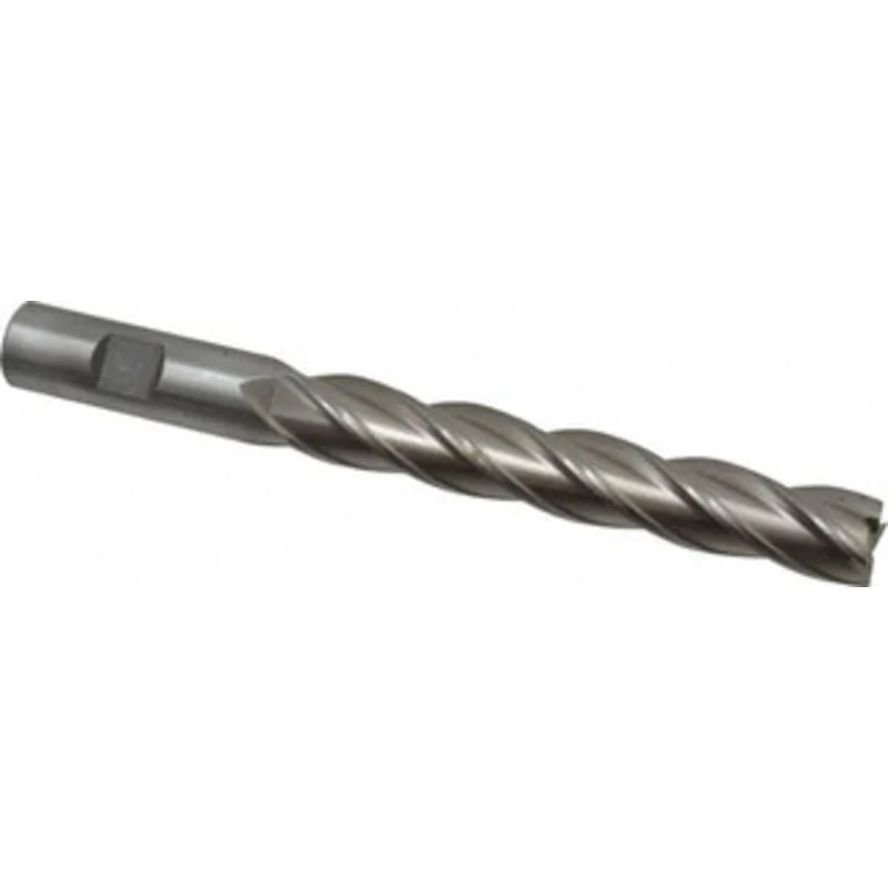 Value Collection 5/8, 4 LOC, 5/8 Shank Diam, 6-1/8 OAL, 4 Flute, High Speed Steel Square End Mill Single End, Uncoate...
