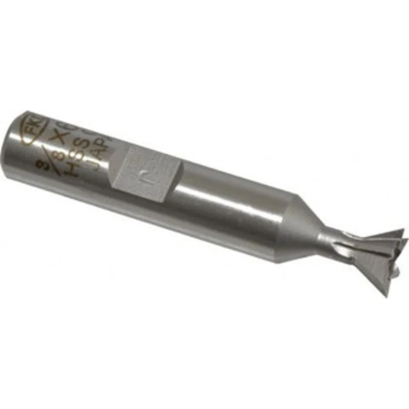 Value Collection 60 3/8 Cut Diam, 3/16 Cut Width, Cobalt Dovetail Cutter Uncoated, 3/8 Shank Diam, 2-1/8 OAL DC6003CO...