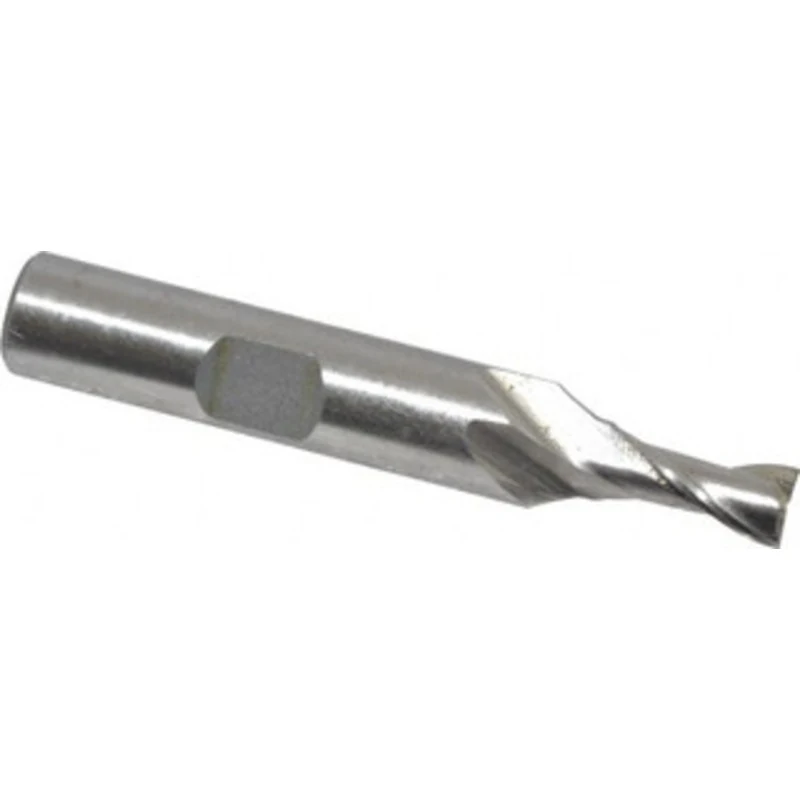 Value Collection 6mm, 1/2 LOC, 3/8 Shank Diam, 2-5/16 OAL, 2 Flute, Cobalt Square End Mill Single End, Uncoated, Spir...