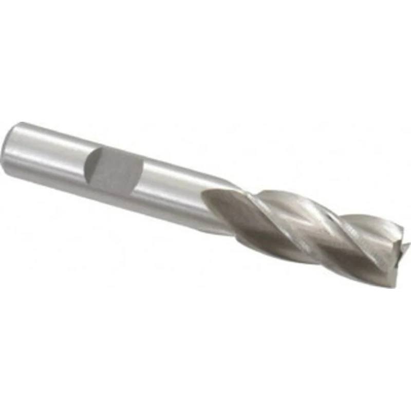 Value Collection 7/16, 1 LOC, 3/8 Shank Diam, 2-11/16 OAL, 4 Flute, High Speed Steel Square End Mill Single End, Unco...