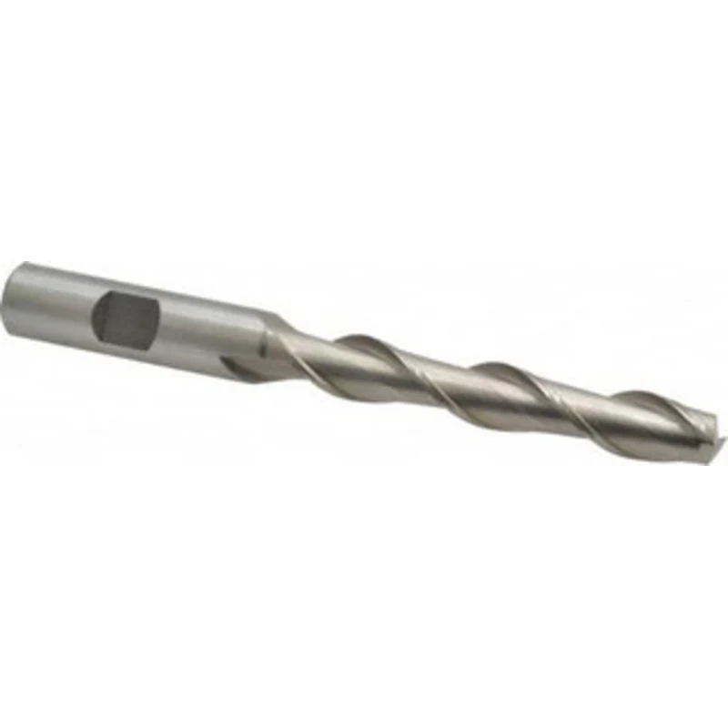 Value Collection 7/16, 2-3/4 LOC, 1/2 Shank Diam, 4-3/4 OAL, 2 Flute, High Speed Steel Square End Mill Single End, Un...