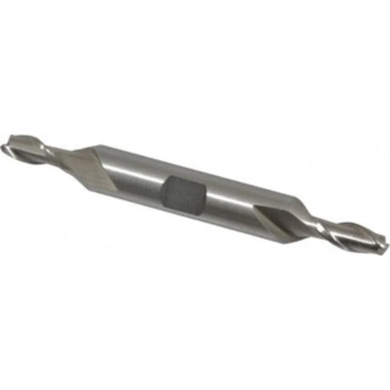 Value Collection 7/32, 1/2 LOC, 3/8 Shank Diam, 3-1/8 OAL, 2 Flute, Cobalt Square End Mill Double End, Uncoated, Spir...