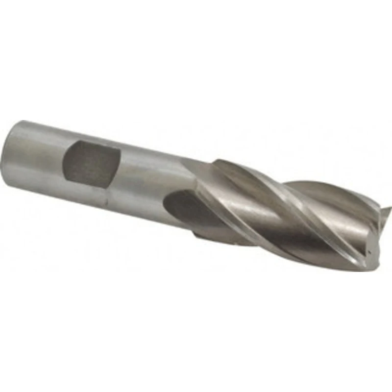 Value Collection 7/8, 1-7/8 LOC, 3/4 Shank Diam, 4-1/8 OAL, 4 Flute, Cobalt Square End Mill Single End, Uncoated, Spi...