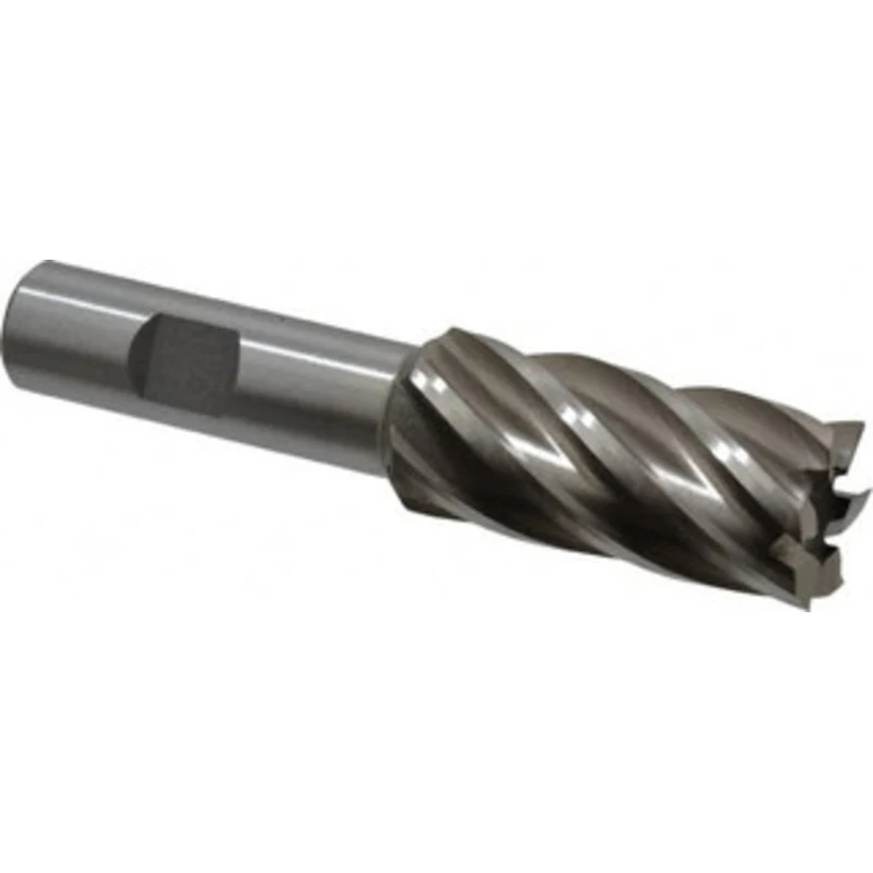 Value Collection 7/8, 1-7/8 LOC, 5/8 Shank Diam, 4 OAL, 6 Flute, High Speed Steel Square End Mill Single End, Uncoate...