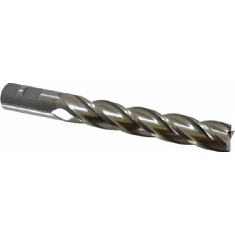 Value Collection 7/8, 5 LOC, 7/8 Shank Diam, 7-1/4 OAL, 4 Flute, High Speed Steel Square End Mill Single End, Uncoate...