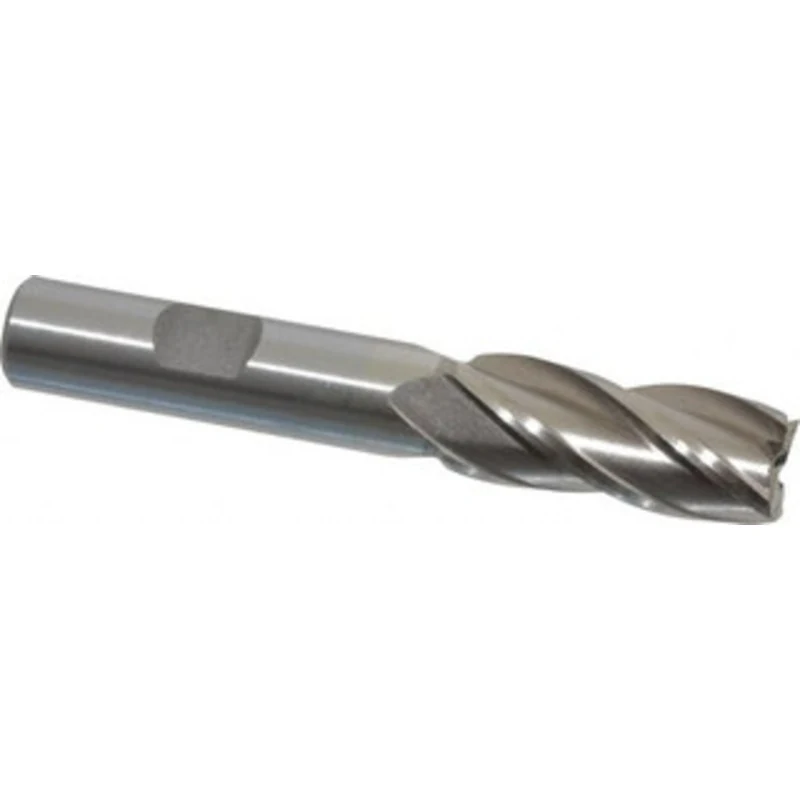 Value Collection 9/16, 1-3/8 LOC, 1/2 Shank Diam, 3-3/8 OAL, 4 Flute, High Speed Steel Square End Mill Single End, Un...