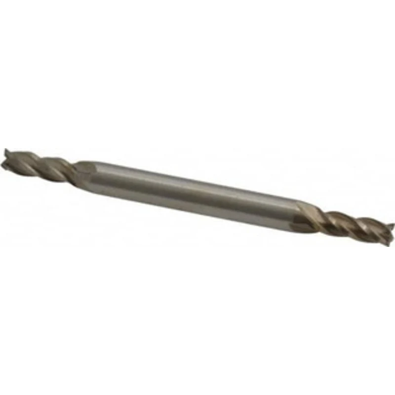 Value Collection 9/64, 13/32 LOC, 3/16 Shank Diam, 2-1/4 OAL, 4 Flute, Cobalt Square End Mill Double End, Uncoated, S...
