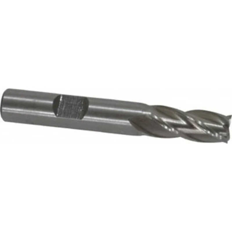 Value Collection 9mm, 3/4 LOC, 3/8 Shank Diam, 2-1/2 OAL, 4 Flute, Cobalt Square End Mill Single End, Uncoated, Spira...