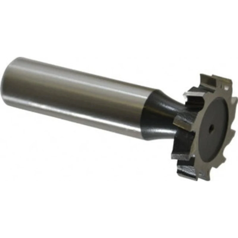 Made in USA 1-3/8 1-3/8 Cut Diam, 1/2 Cut Width, 5/8 Shank, High Speed Steel Double-Angle Cutter Uncoated, 3-9/32 OAL...