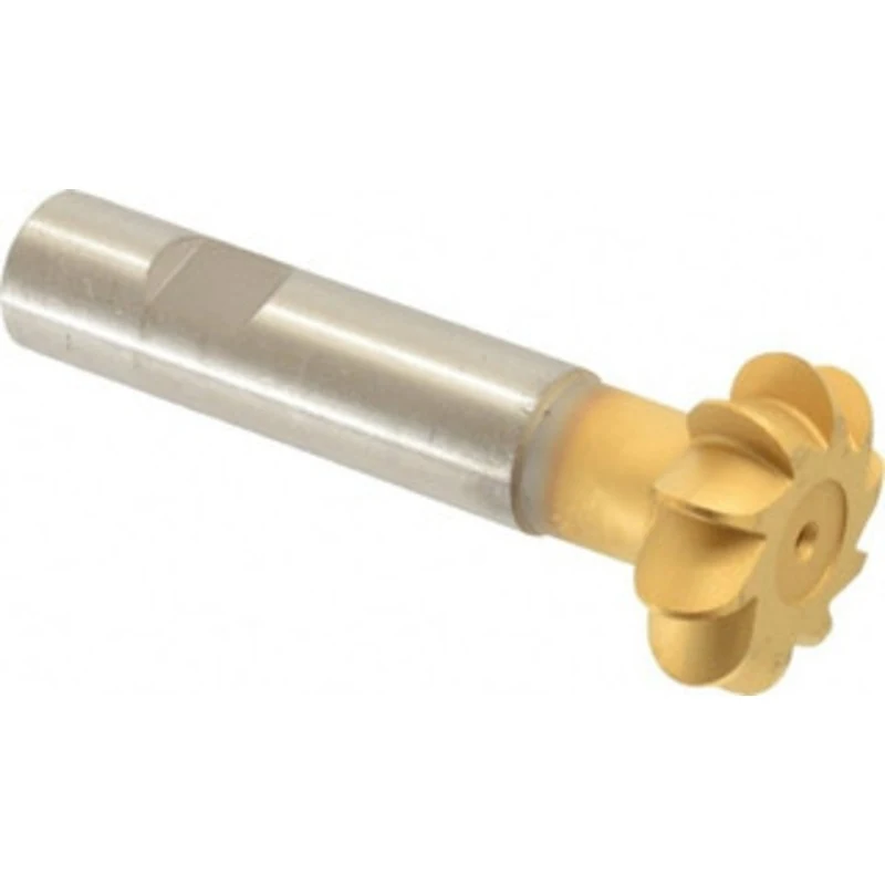 Made in USA ANSI 807 (Old Std # A) 7/8 Cut Diam, 1/4 Cut Width, 1/2 Shank, Straight-Tooth Woodruff Keyseat Cutter Car...